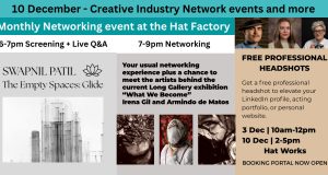 Creative Networking Event - 10 December + short film screening, Q&A